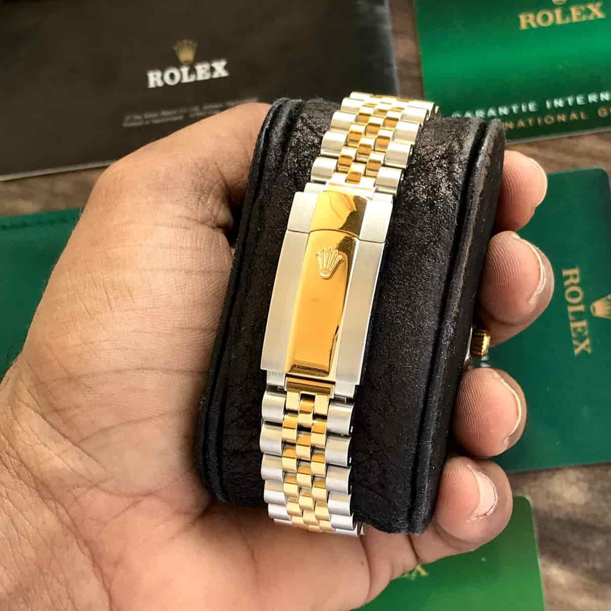 Rolex GMT-Master II With Black Ceramic Bezel Yellow Gold Japanese Automatic Mens Watch