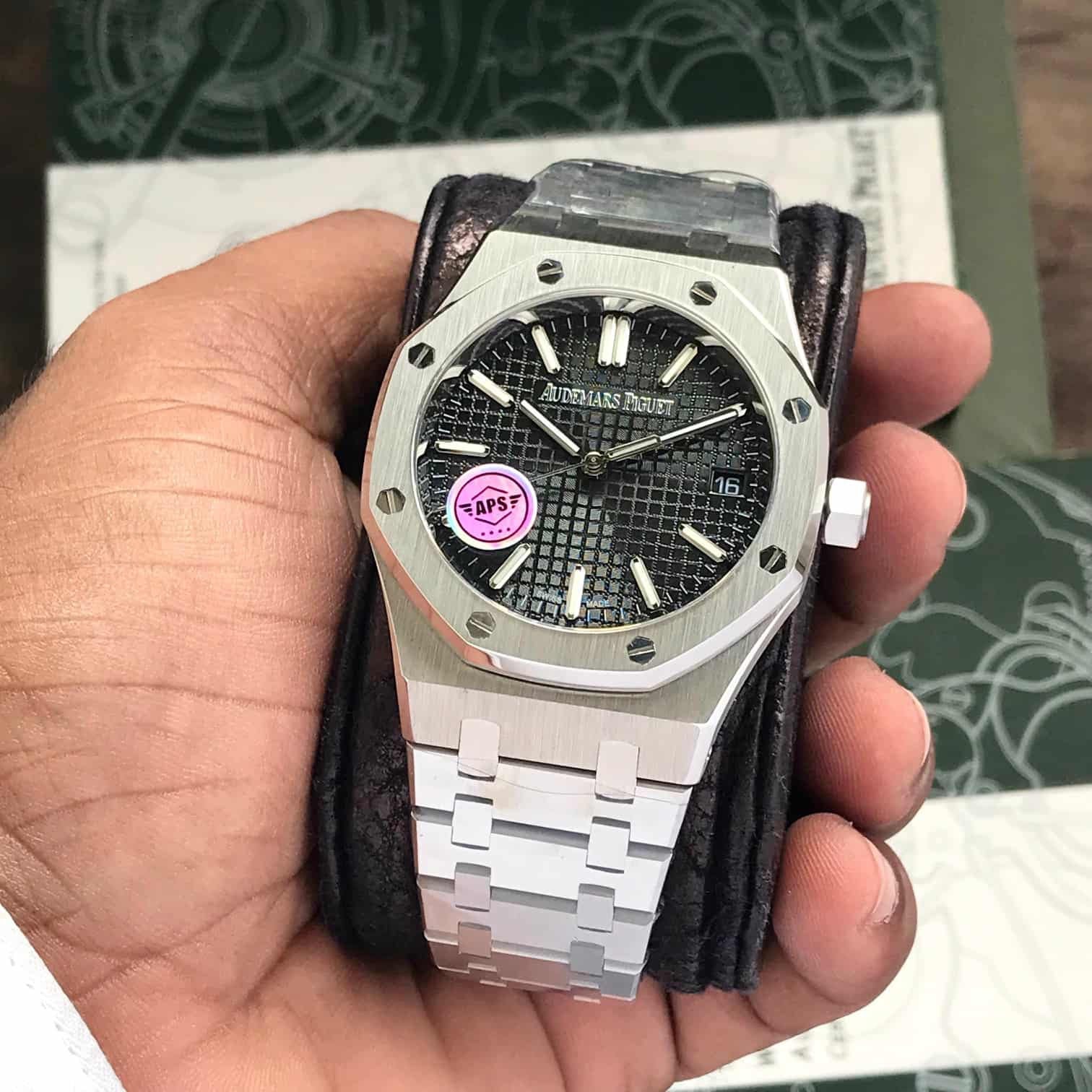 Audemars Piguet Royal Oak OffShore 50 Anniversary Silver Black Dial Swiss ETA Machinery Men’s Watch