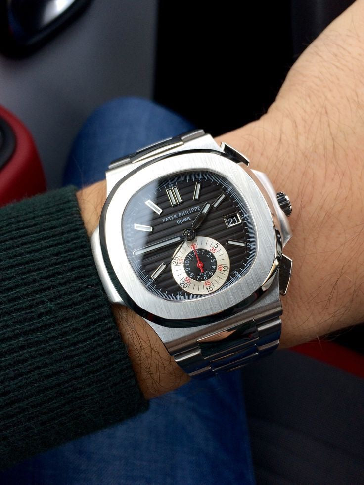 Patek Philippe Nautilus 5980A Stainless Steel Black Dial Automatic Mens Watch