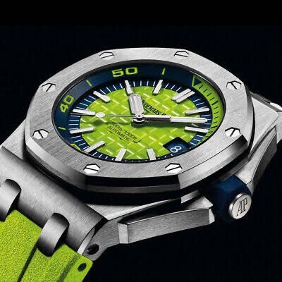 Audemars Piguet Royal Oak Offshore Diver Watch Green Dial 42mm Automatic Mens Watch