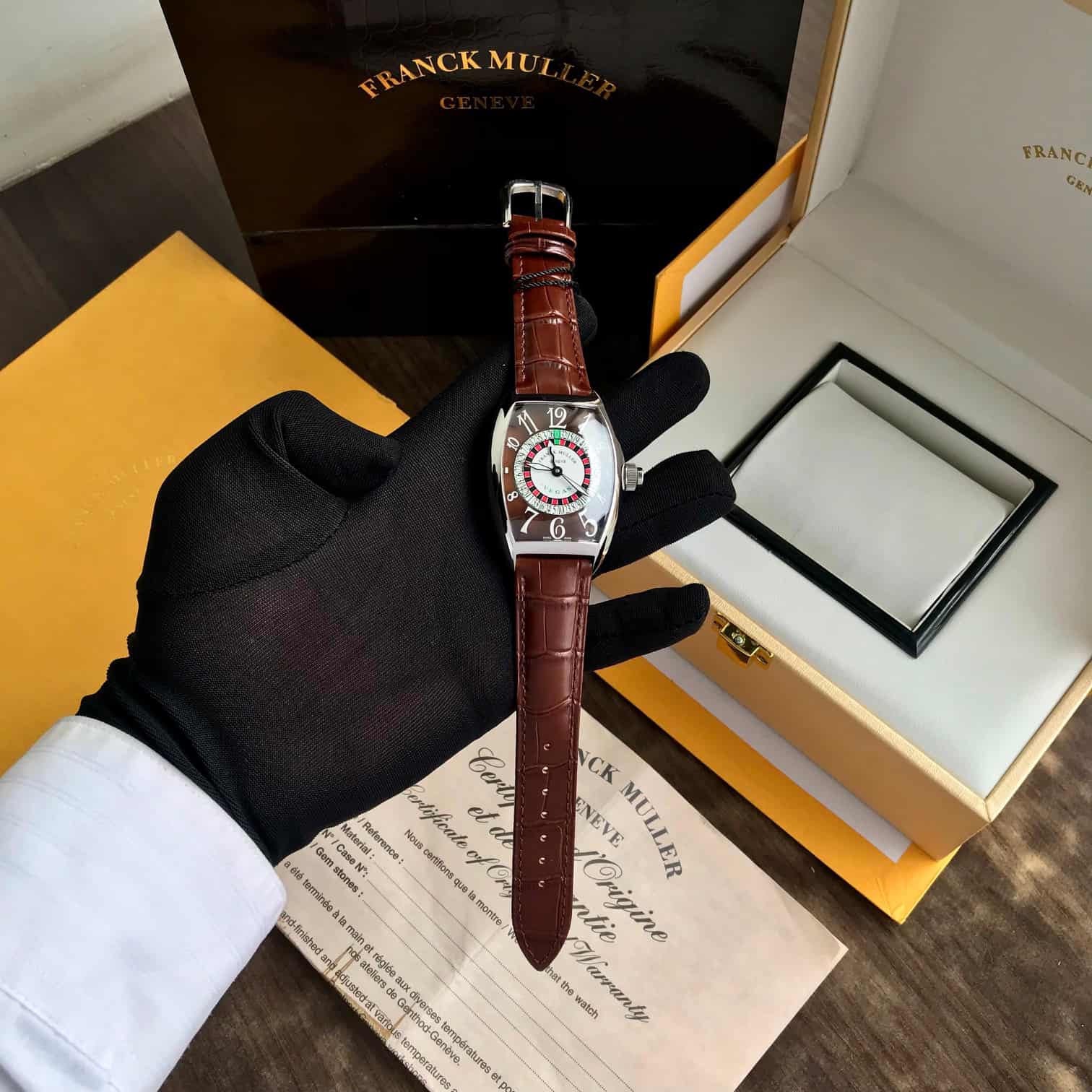 Frank Muller Vegas Casino Table Premium Brown Dial Automatic Mens Watch