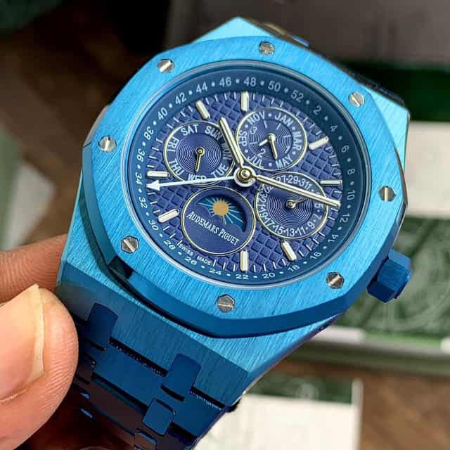 Audemars Piguet’s New Royal Oak Perpetual Calendar watch Blue Dial Automatic Mens Watch