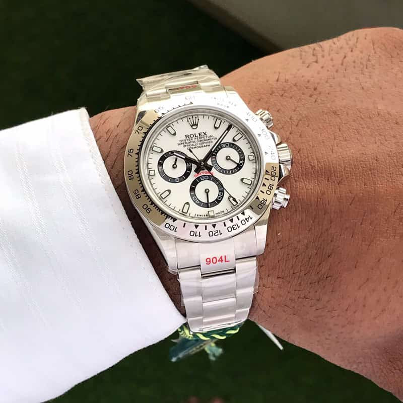 Rolex Cosmograph Daytona Oystersteel Full Silver Swiss ETA Machinery Men’s Watch