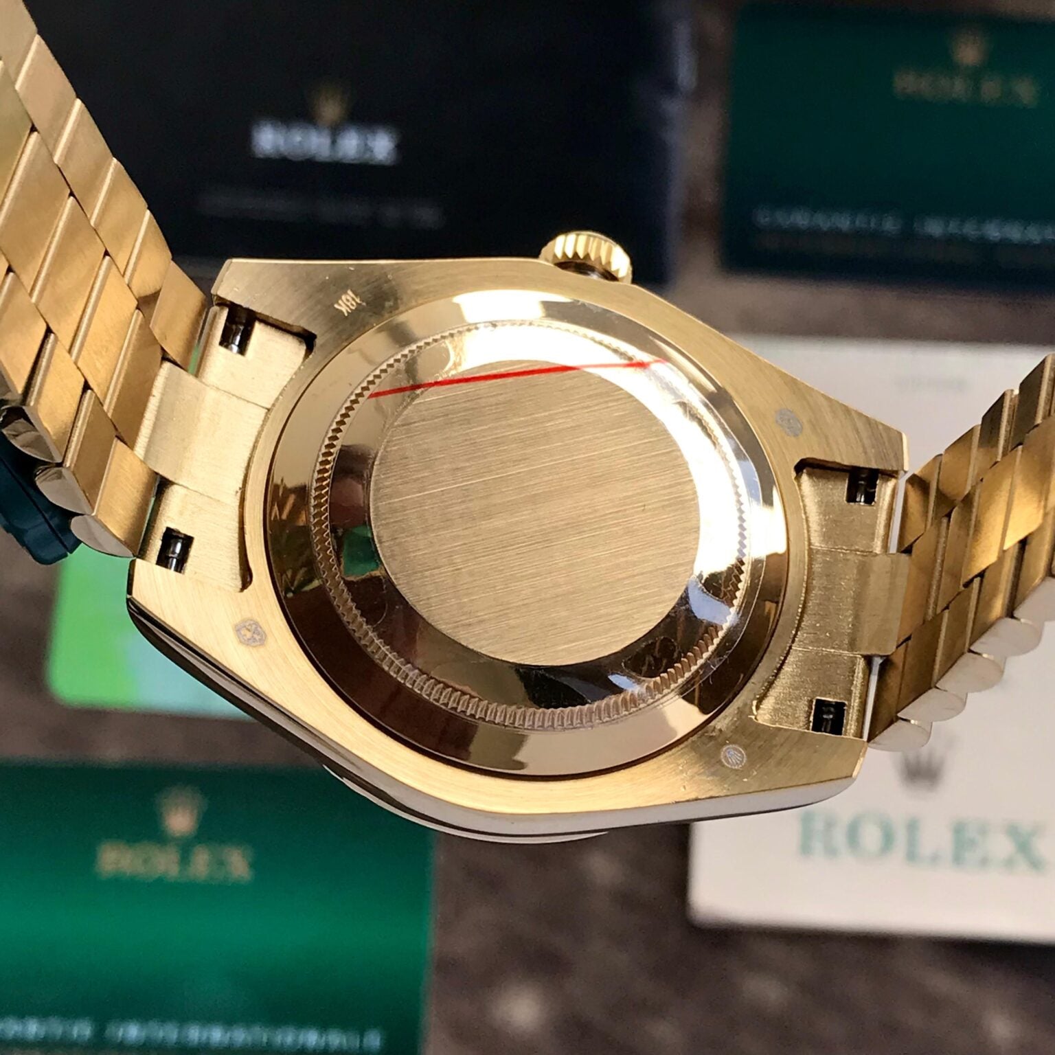 Rolex Day Date 41 Gold Tone Gold Dial Japanese Automatic Mens Watch