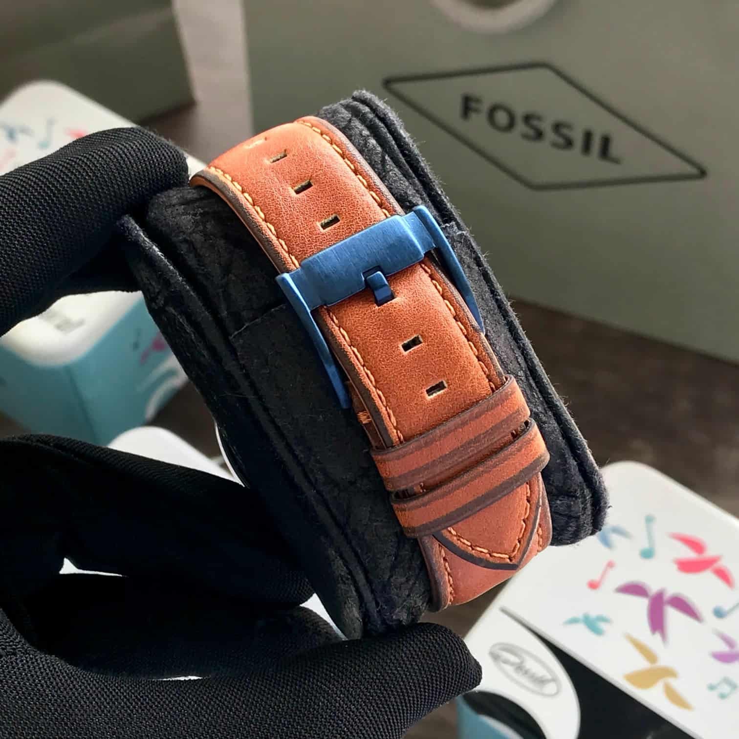 Fossil Grant Quartz Stainless Steel and Leather Chronograph Mens Watch