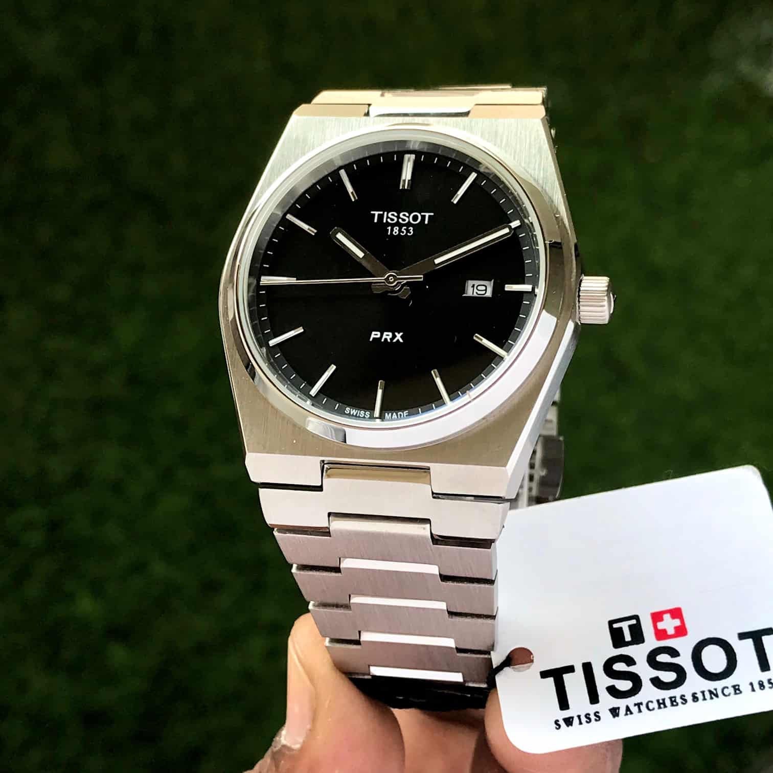 Tissot PRX T-Classic Stainless Steel Black Dial Japanese Quartz Mens Watch