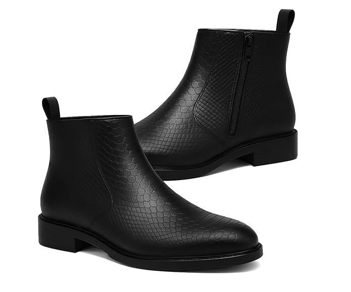 Auro Vibe Boots with Textured Finish | Formal & Smart Casual Boots