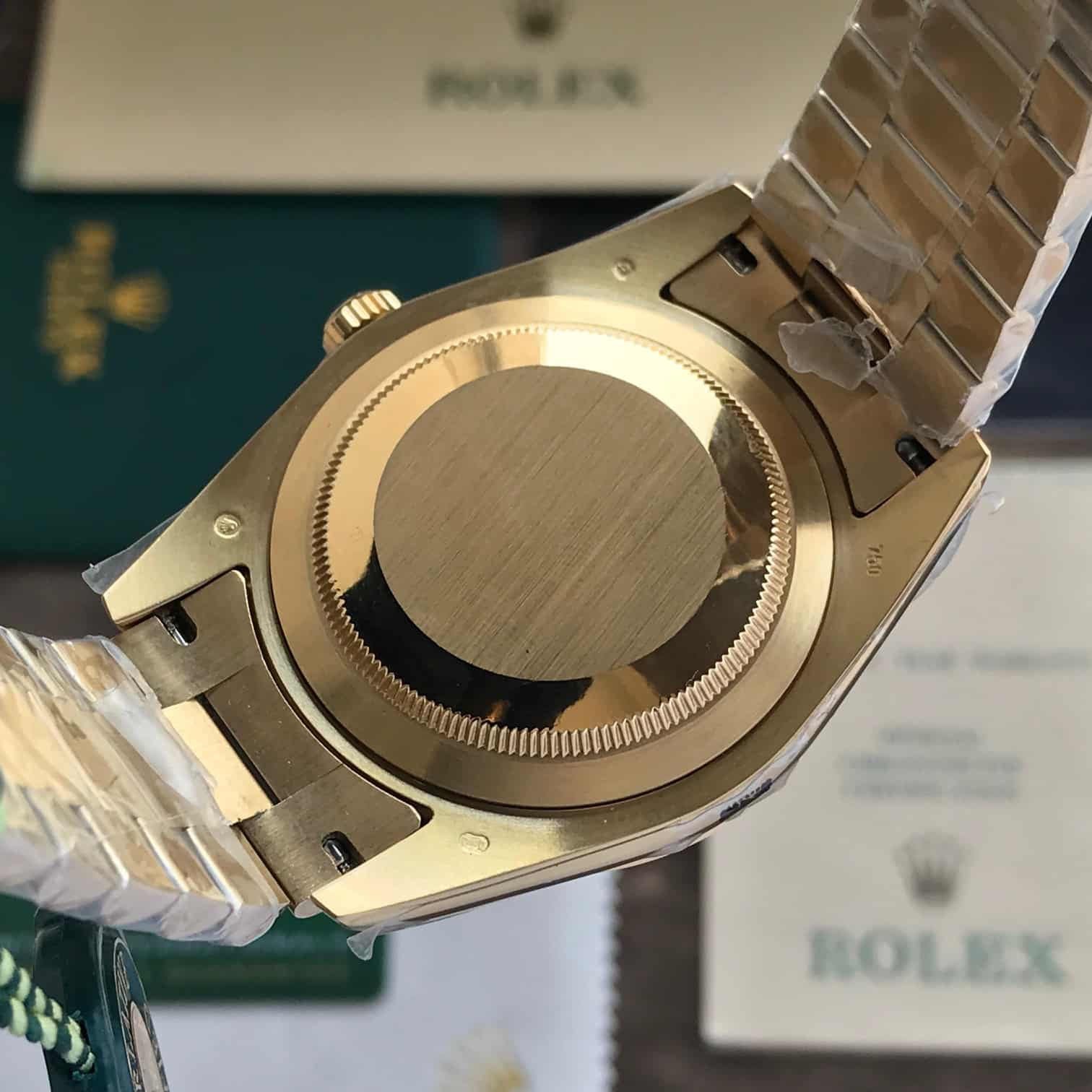 Rolex Day Date 40 Gold Tone White Dial Swiss ETA Automatic Mens Watch