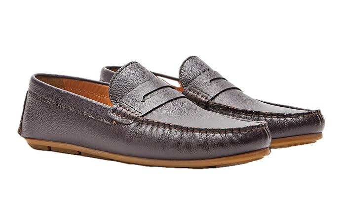 Auro Vibe Premium Mens Smart Casual Driver Leather Shoes