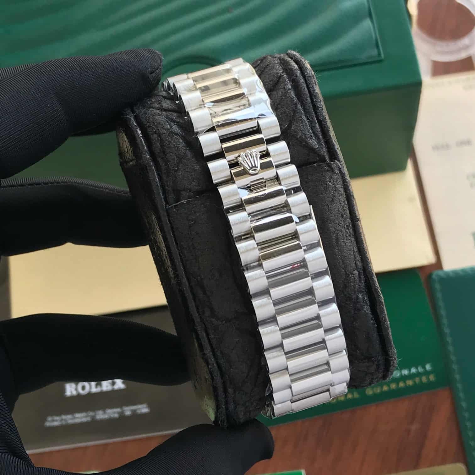 Rolex Day Date 41 Siver Blue Ambre Dial Swiss ETA Automatic Men’s Watch