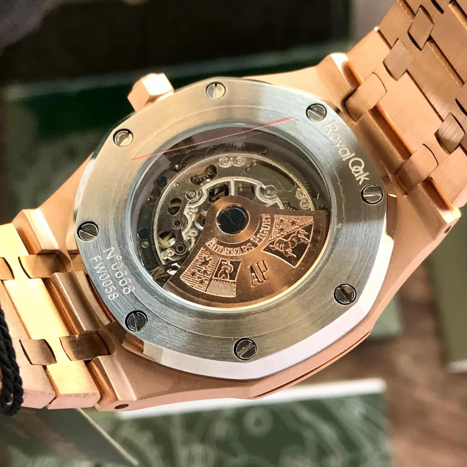 Audemars Piguet Royal Oak Rose Gold 41mm Double Balance Wheel Openwork Skeleton Dial Automatic Men’s Watch