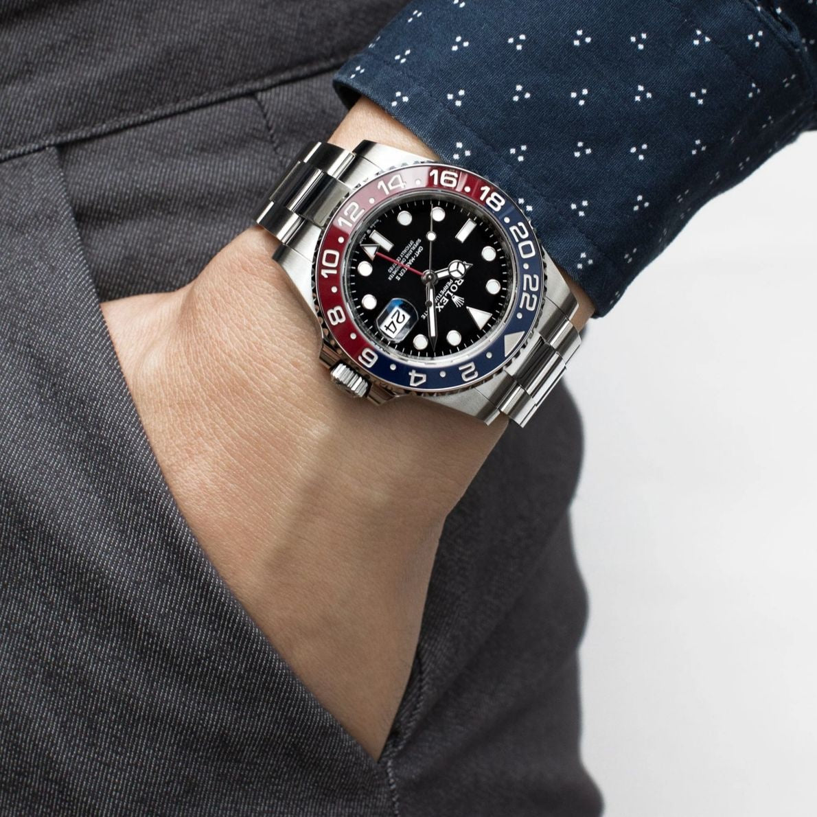 Rolex GMT Matser || Pepsi Edition Swiss ETA Automatic Mens Watch