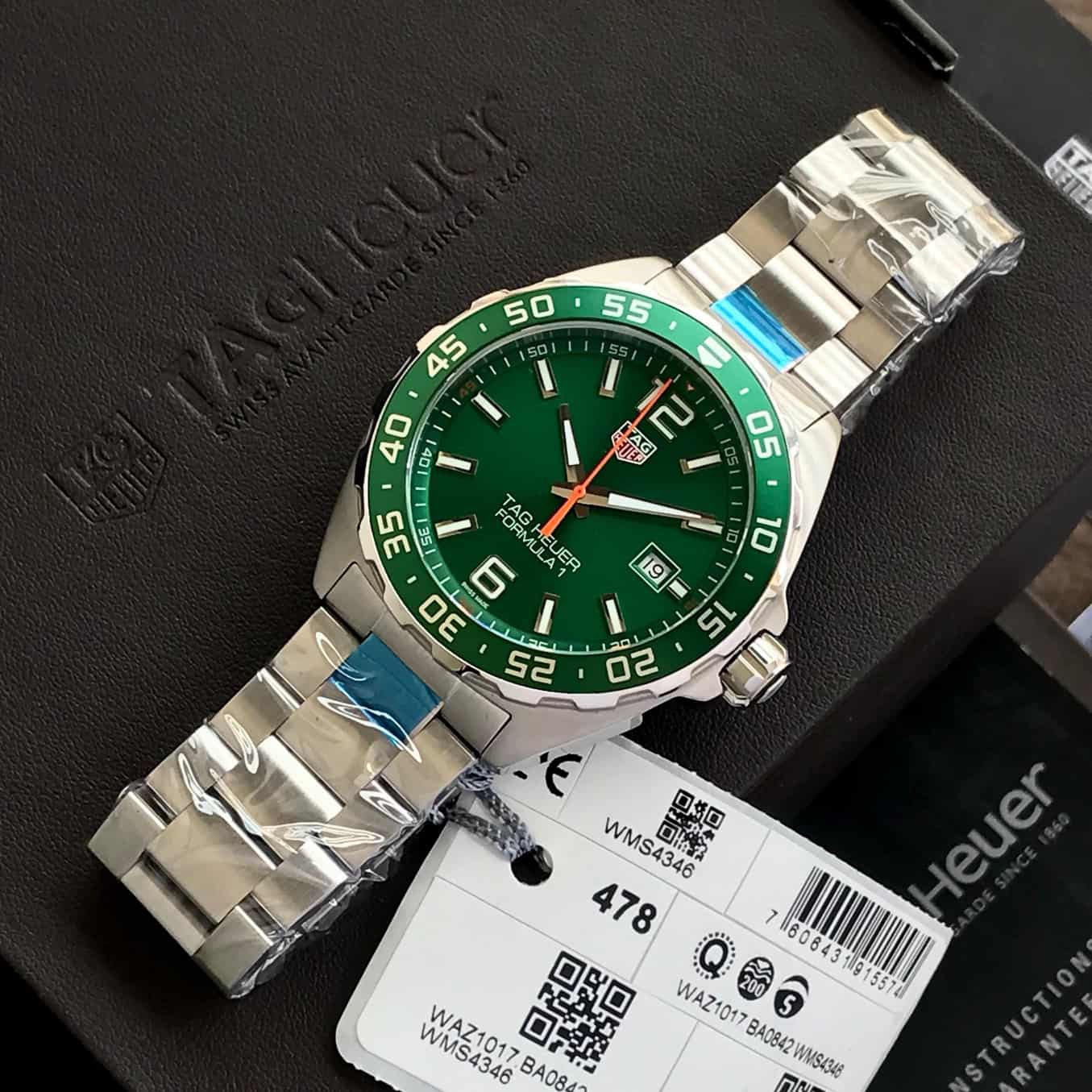 Tag Heuer Formula Limited Edition Green Dial Authentic Quartz Watch For Mens