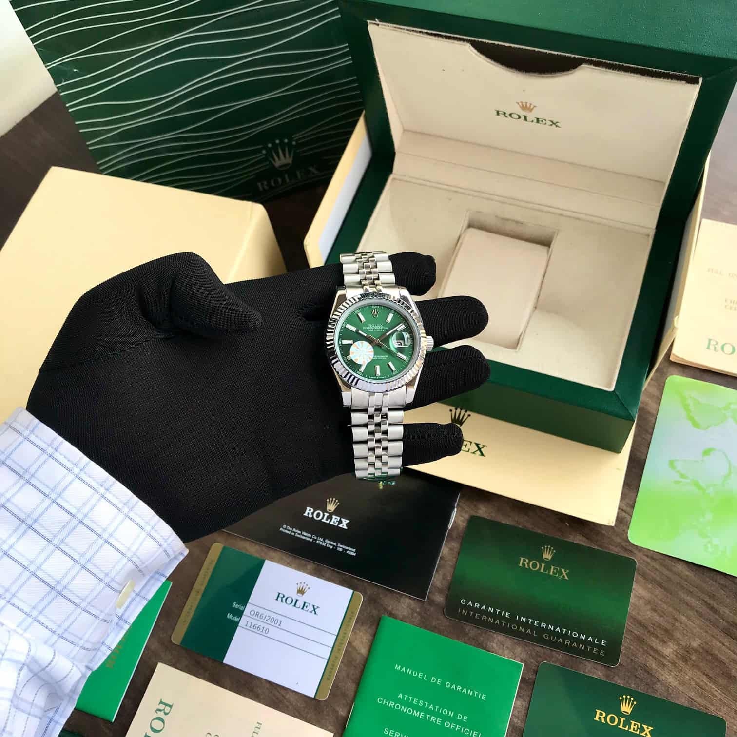 Rolex Date Just 41 Mint Green Dial & Jubli Chain Automatic Mens Watch