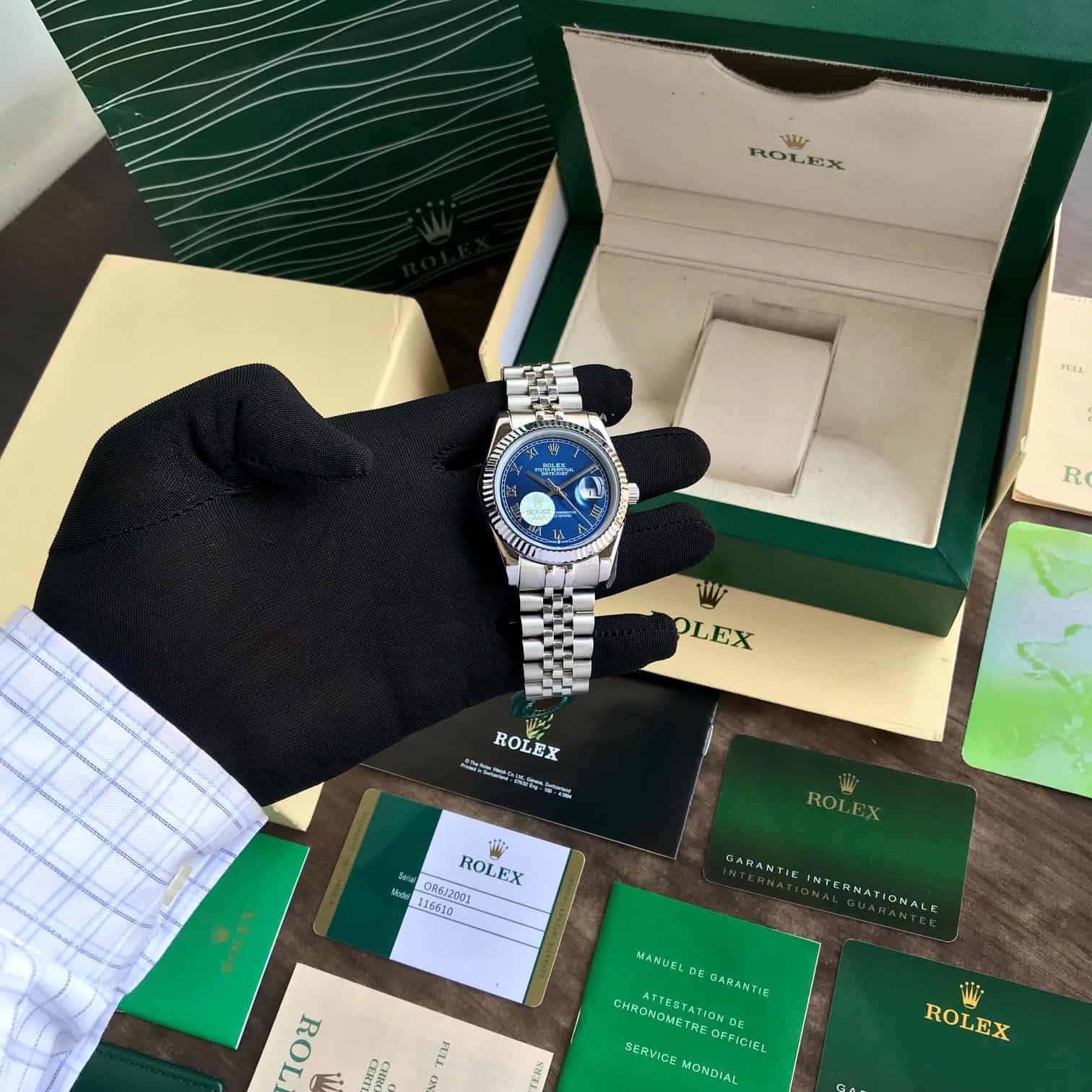 Rolex Date Just 41 Blue Roman Numeral Dial Men’s Watch
