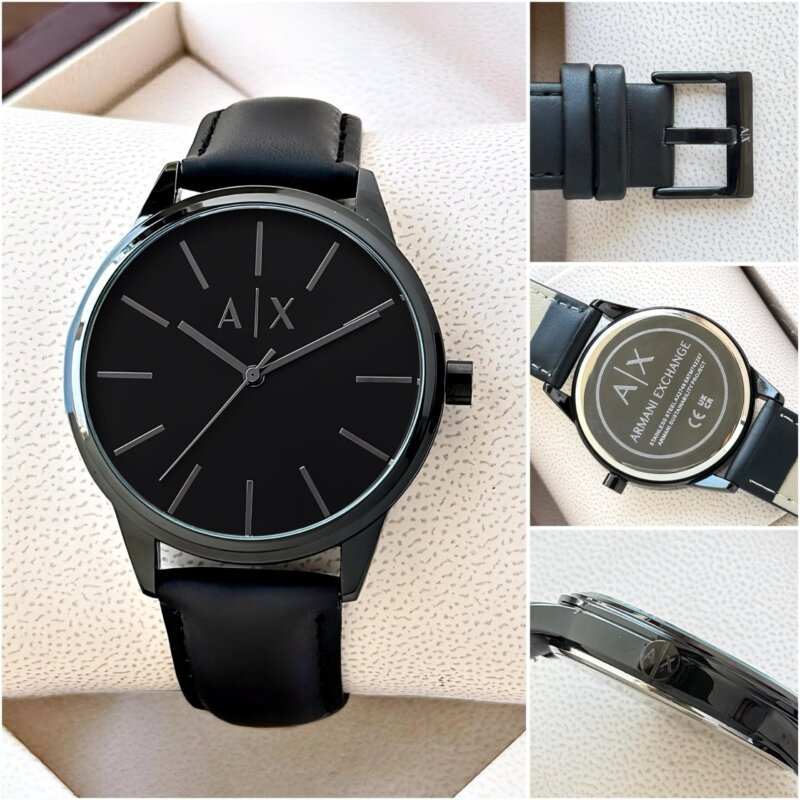 Armani Exchange Cayde Black Dial Timepiece Watch