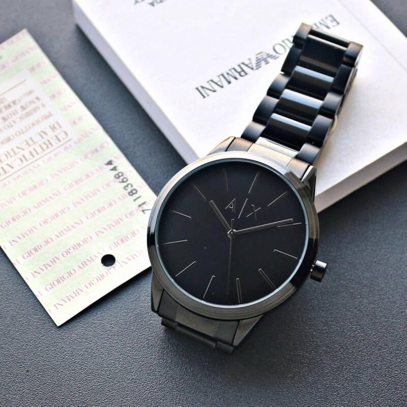 Armani Exchange Cayde Black Dial Watch