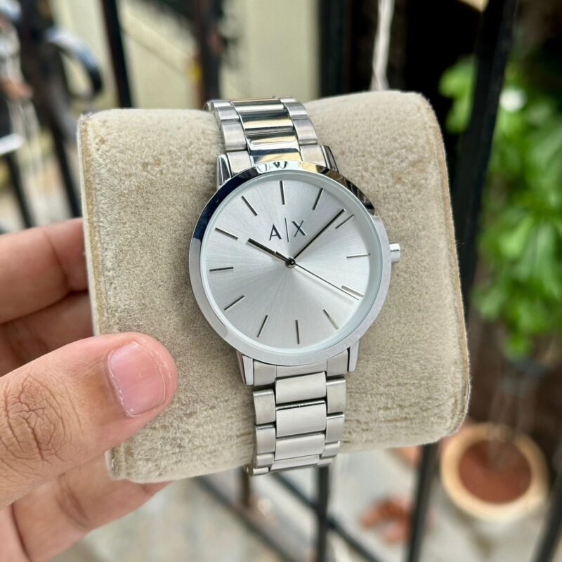 Armani Exchange Cayde Silver Dial Timepiece Watch