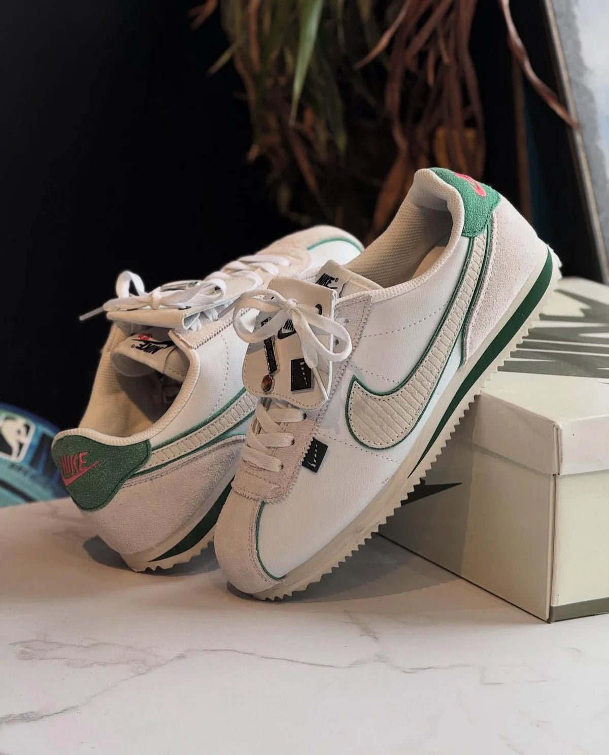 Nike Cortez White Green Sneakers
