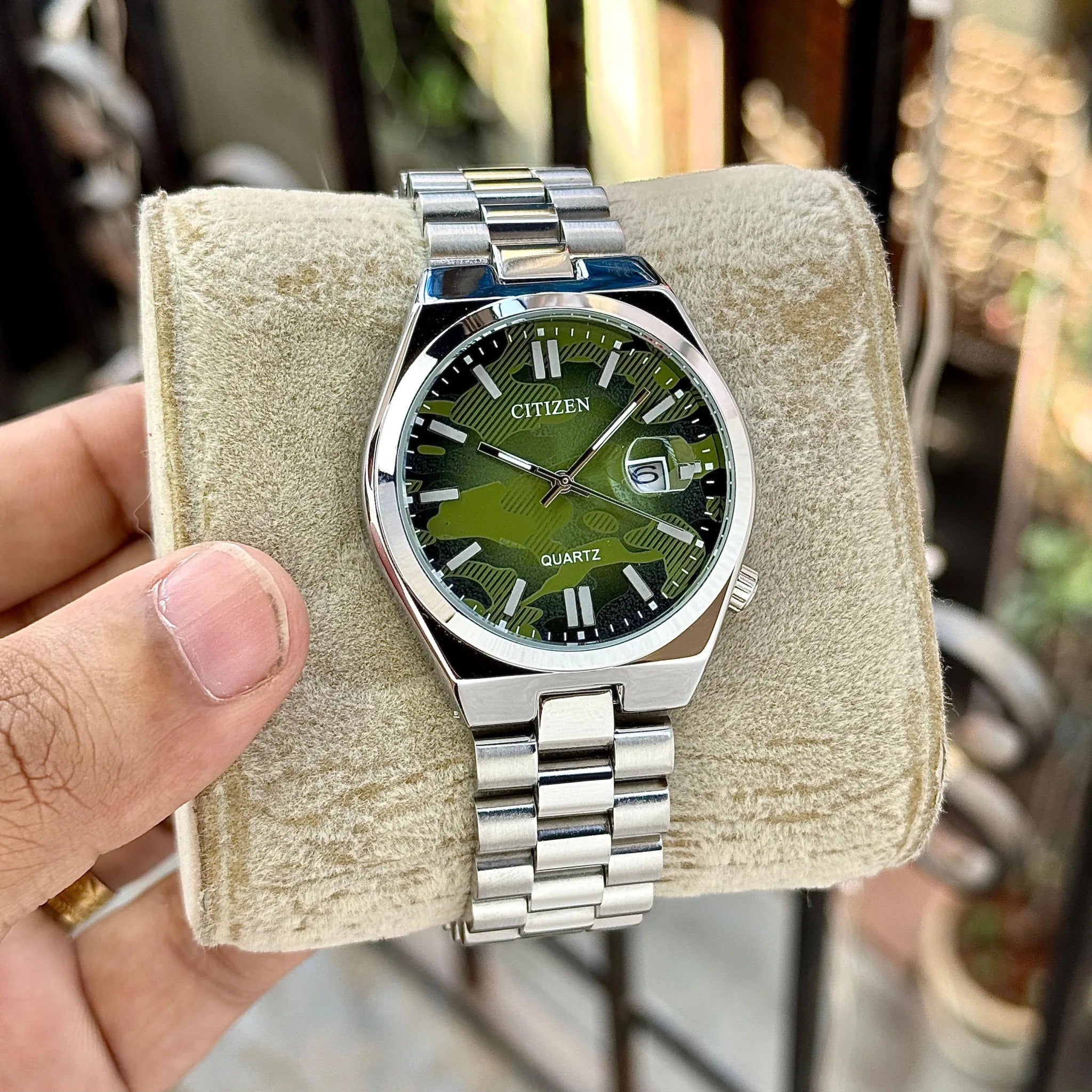 Citizen Tsuyosa Green Camouflage Dial