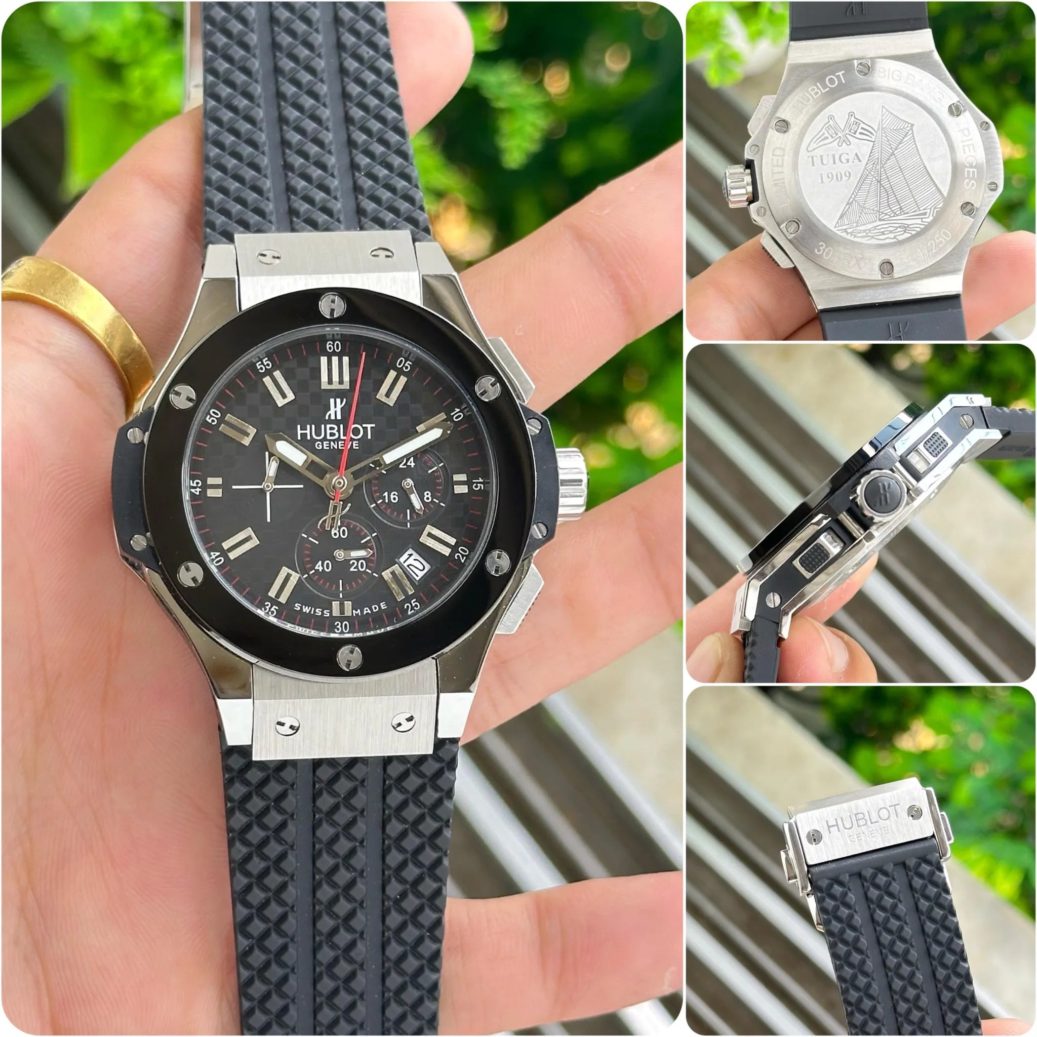 Hublot Big Bang Silver Black Chronograph
