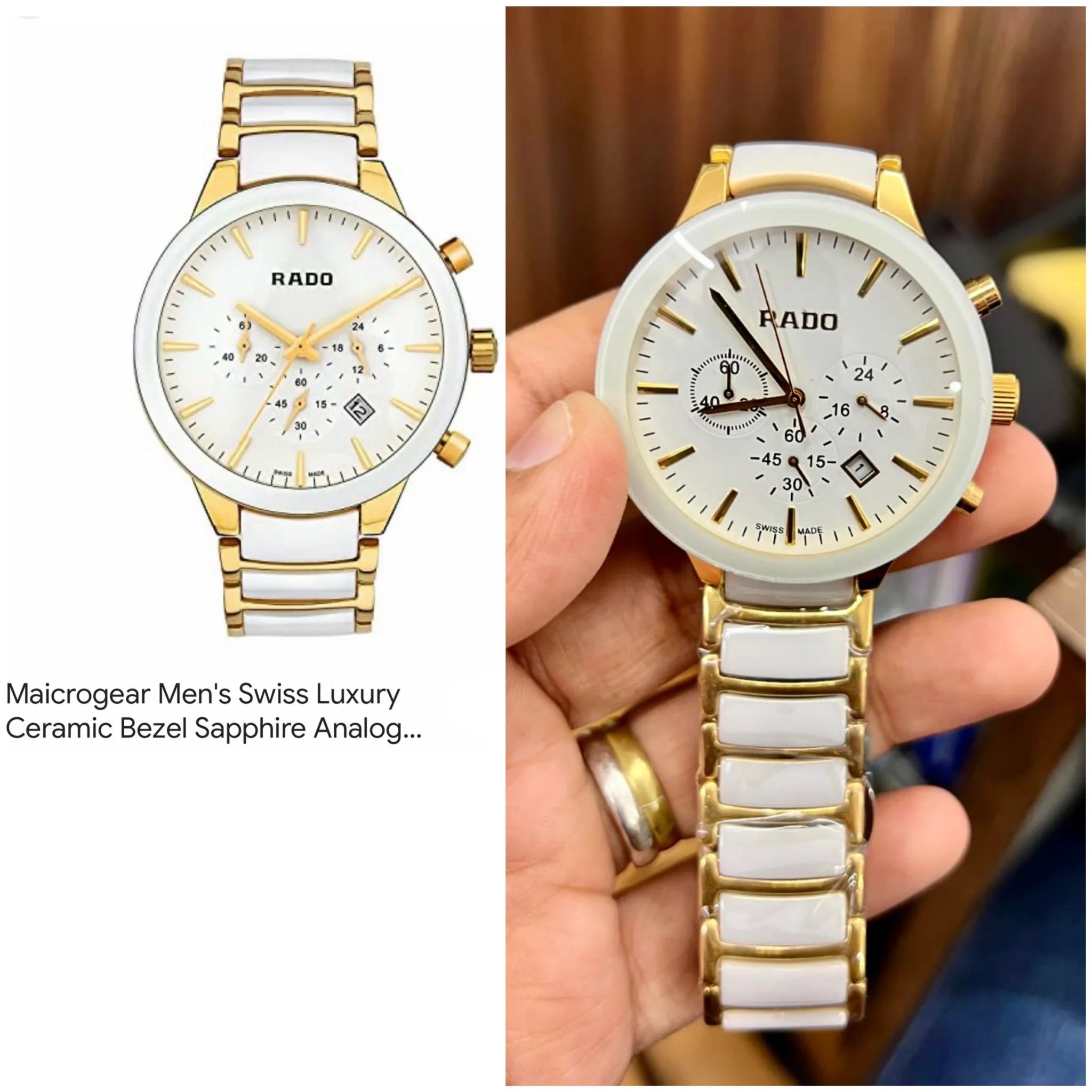 Rado Centrix Ceramic Gold-Tone Chronograph