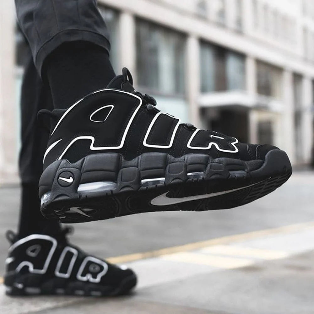 Nike Air More Uptempo Black Sneakers