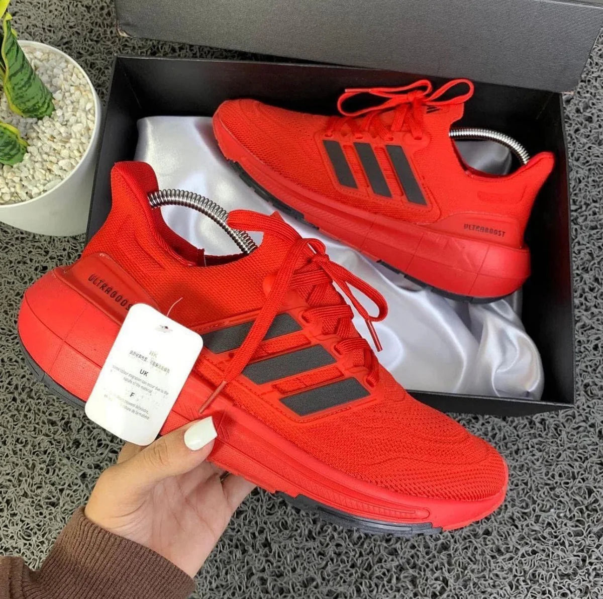 Adidas Ultra Boost 21 Red Running Shoes