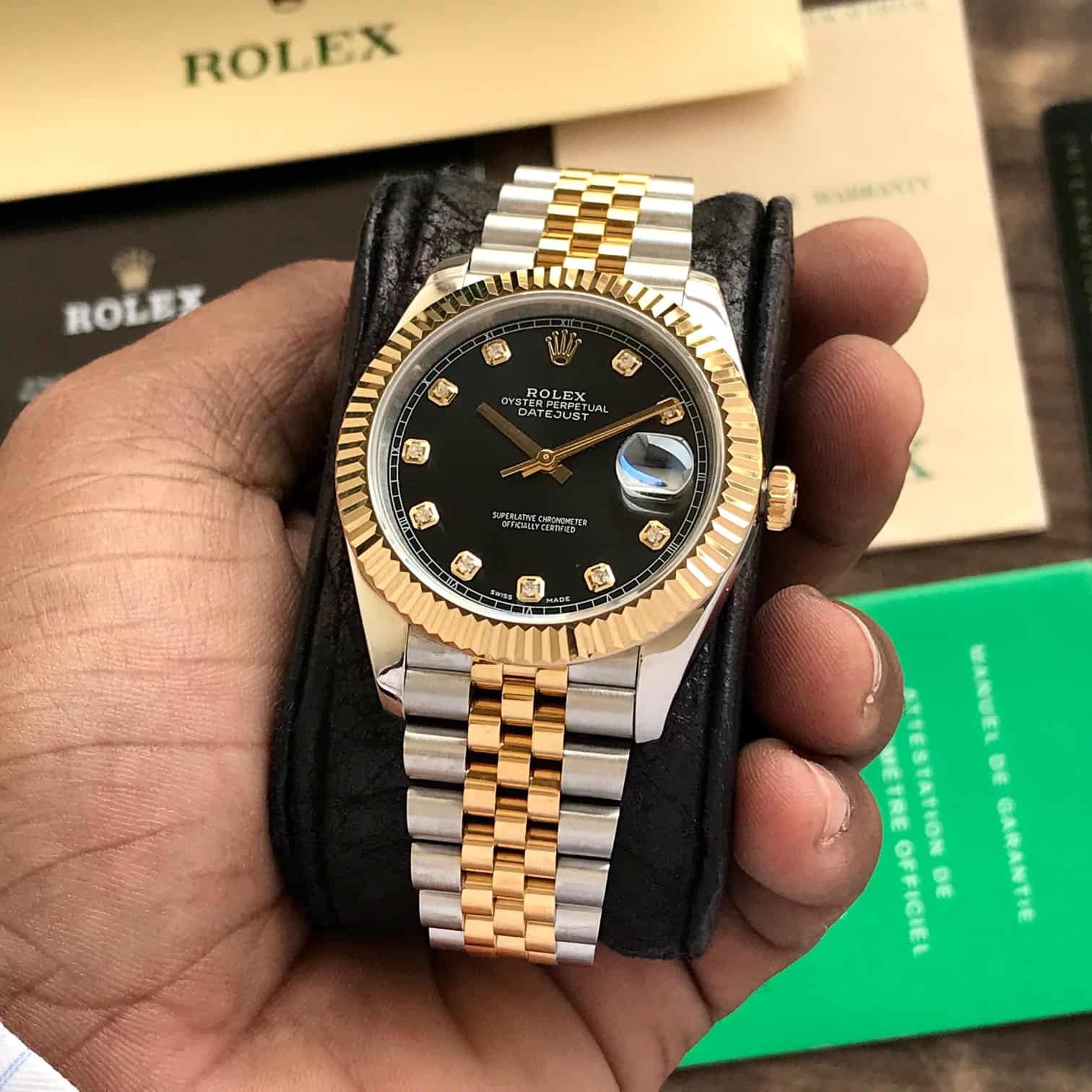 Rolex Date Just 41 Swiss ETA 3235 Movement Two Tone Mens Watch