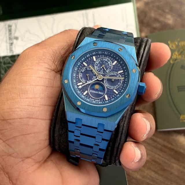 Audemars Piguet’s New Royal Oak Perpetual Calendar watch Blue Dial Automatic Mens Watch