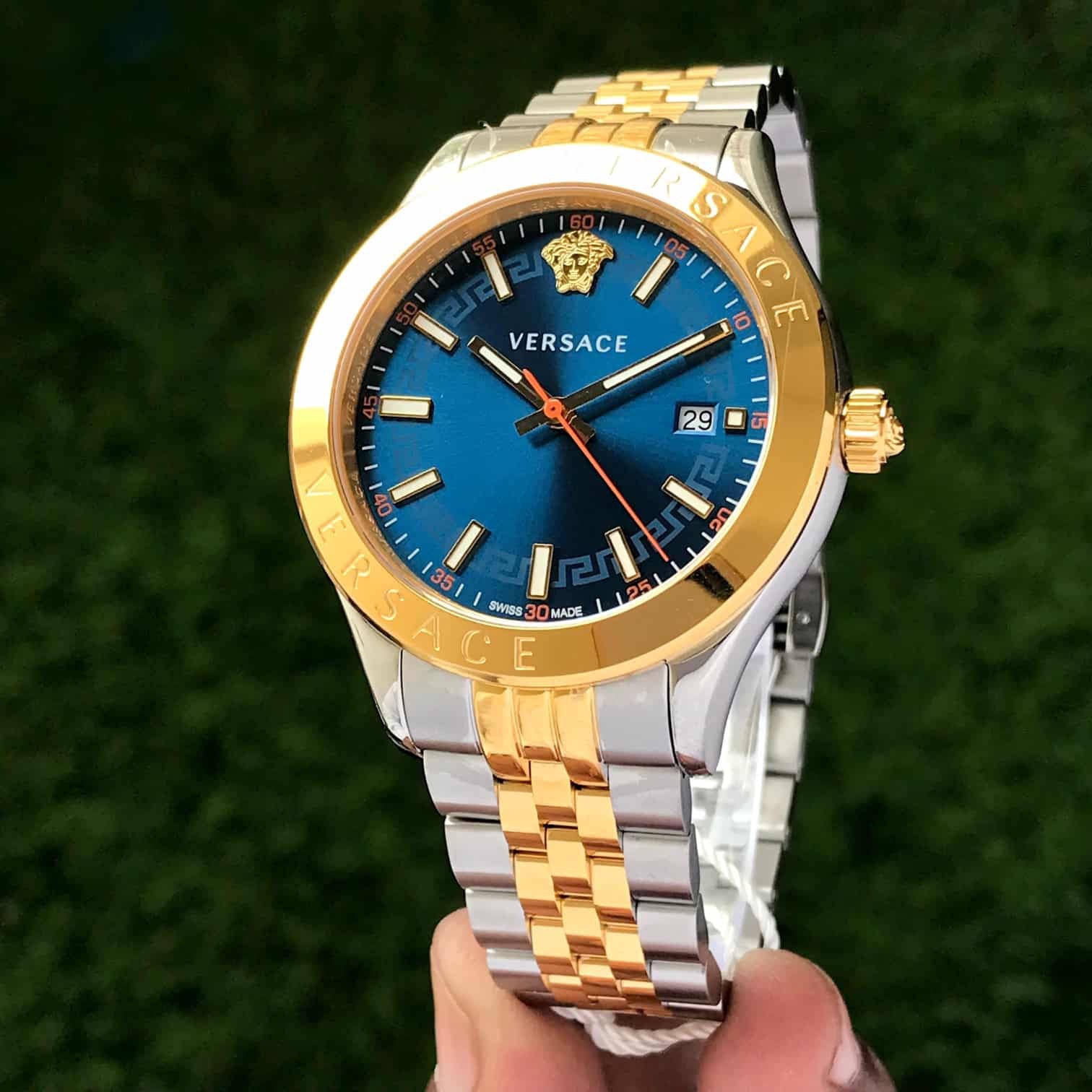 Versace Men’s Blue Analog Stainless Steel Authentic Quality Men’s Watch
