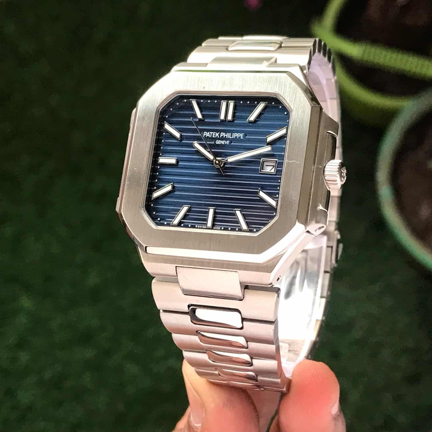 Patek Philippe Cubitus Stainless Steel Blue Dial Automatic Mens Watch