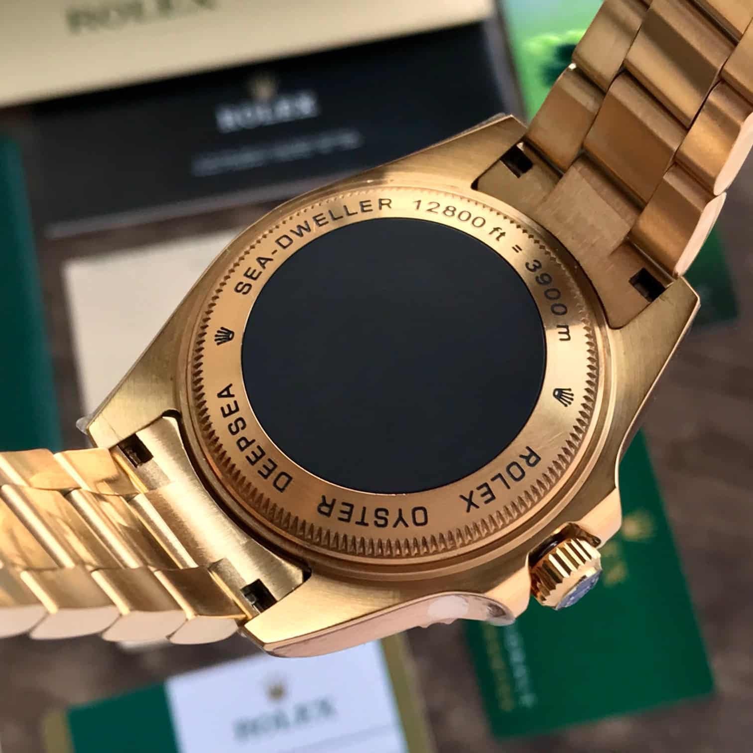 Rolex Deepsea Premiums 43 Gold Blue Dial Automatic Mens Watch
