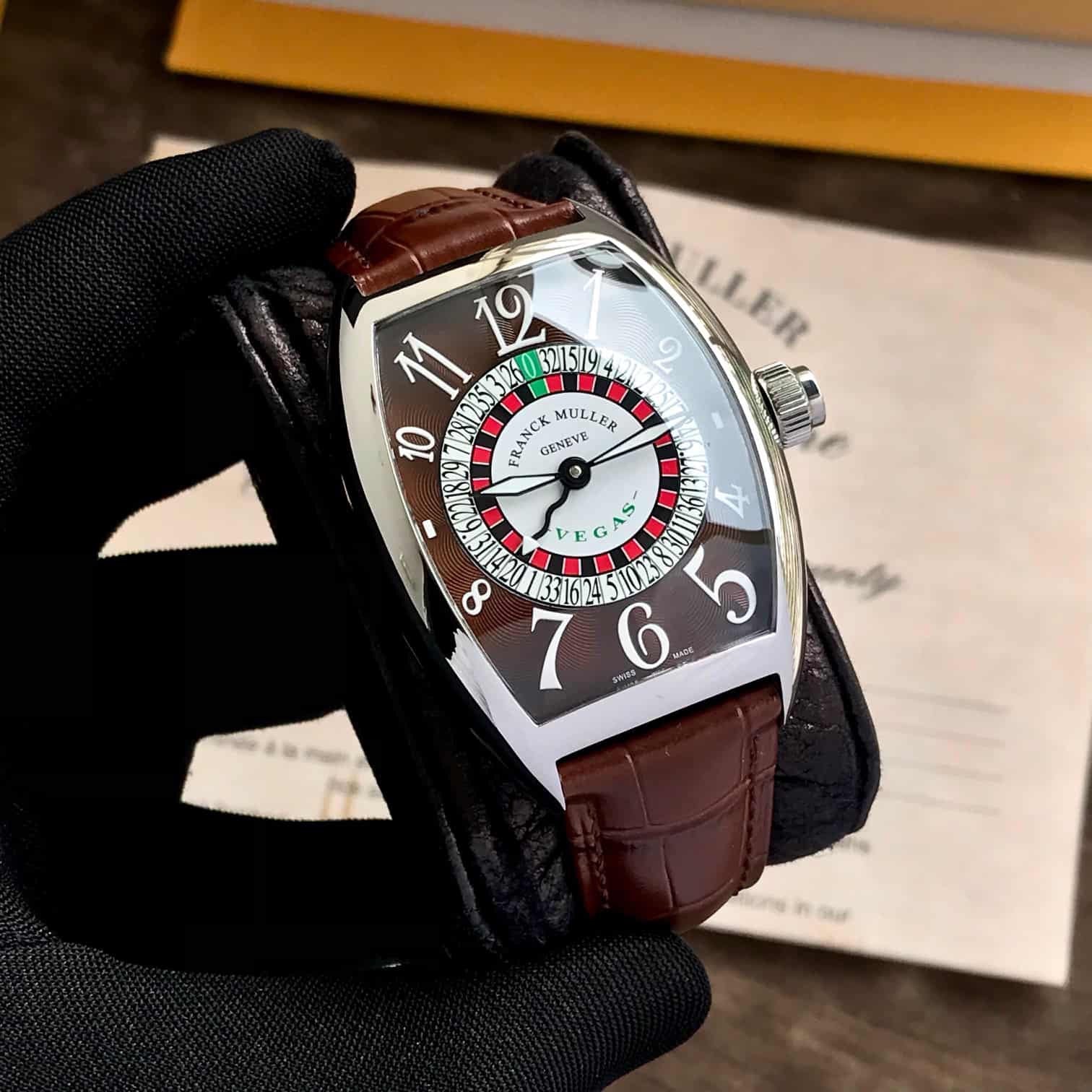 Frank Muller Vegas Casino Table Premium Brown Dial Automatic Mens Watch