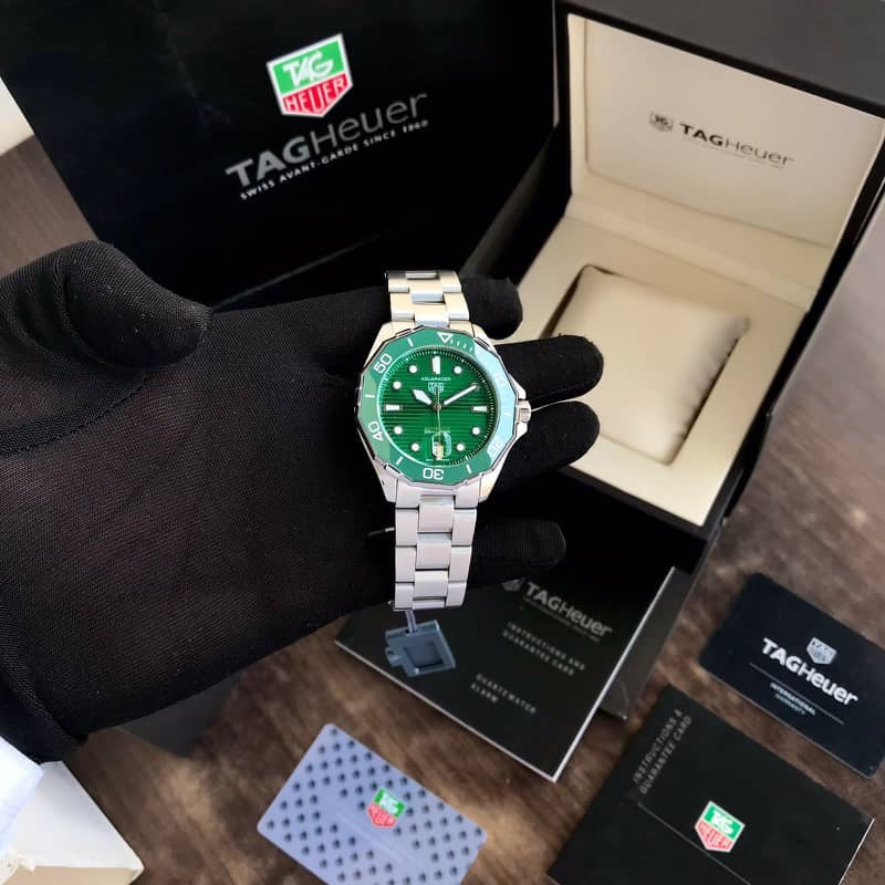 Tag Heuer Aquaracer Green Dial Japanese Master Quality Automatic Mens Watch
