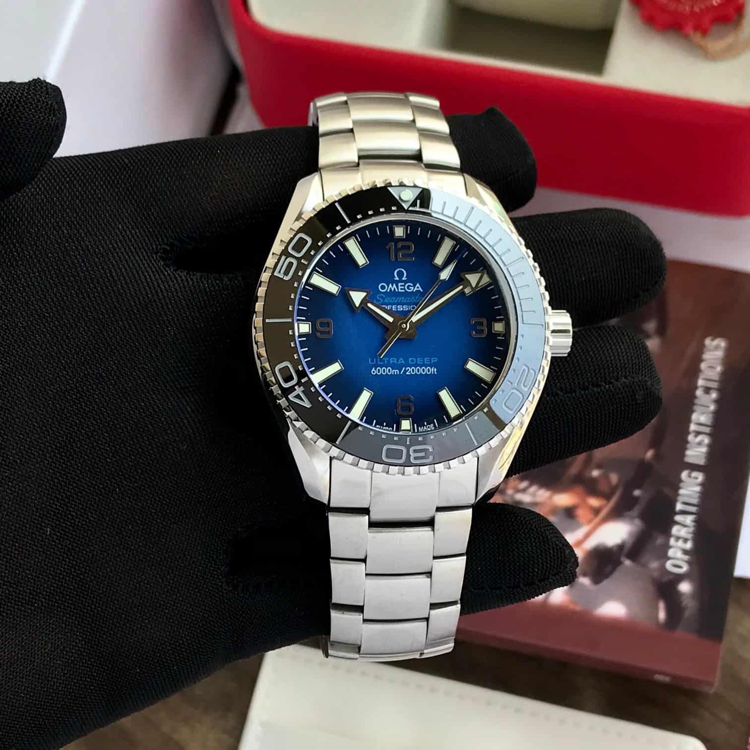 Omega Speedmaster Ultradeep Silver Blue Dial Japanese Automatic Men’s Watch