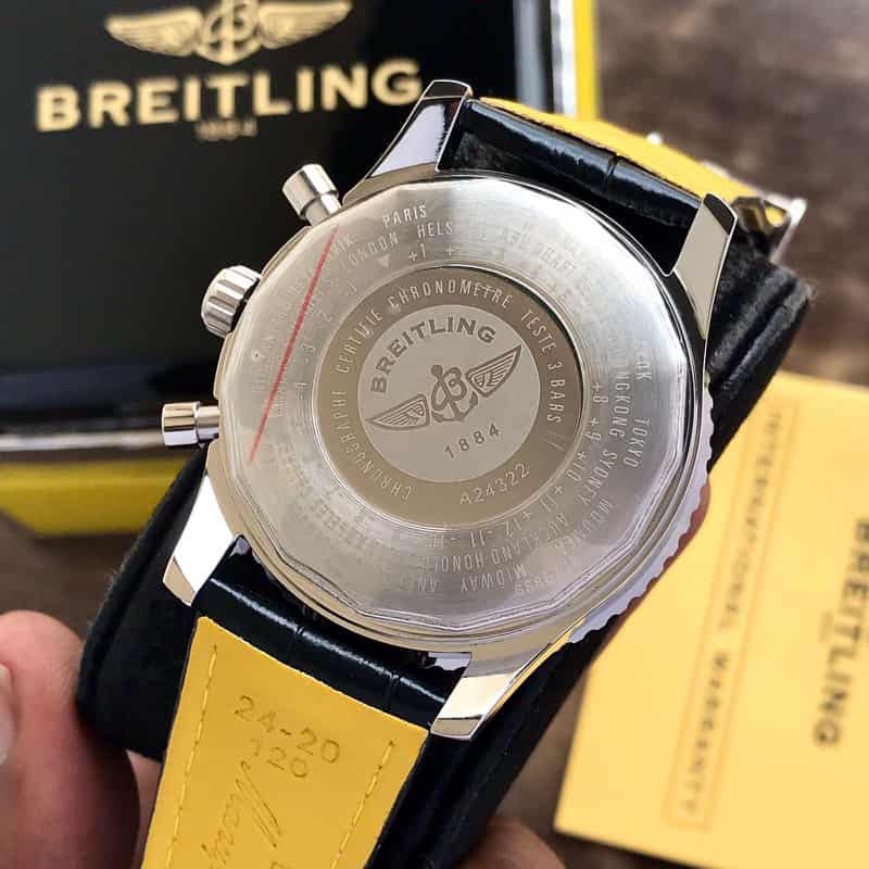 Breitling Navitimer B01 Chronograph Grey Dial Black Leather Strap Men’s Watch