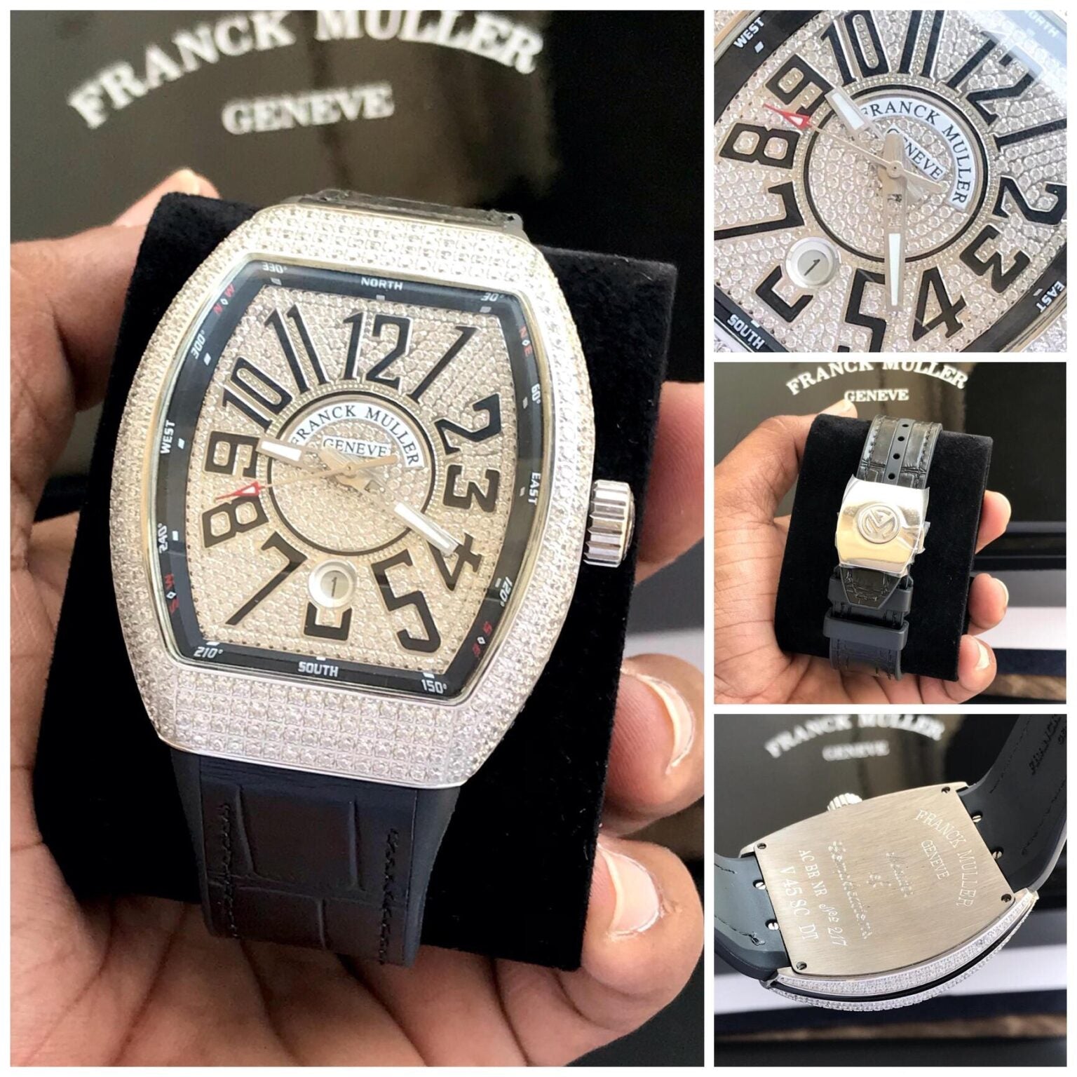 Franck Muller Vanguard Diamonds 43mm Swiss Automatic Machinery Mens Watch