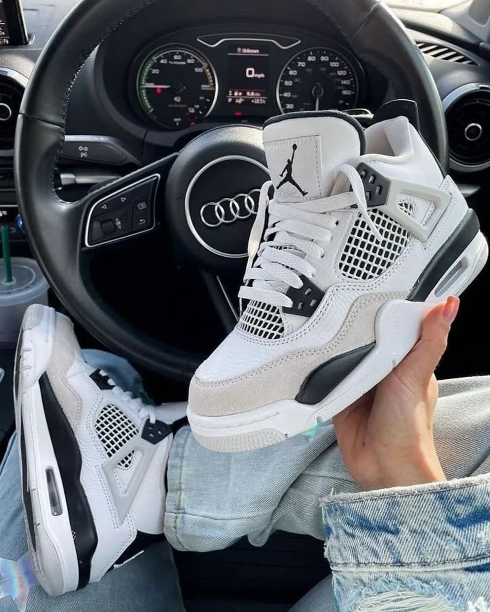 Air Jordan 4 Retro Black Army Sneakers