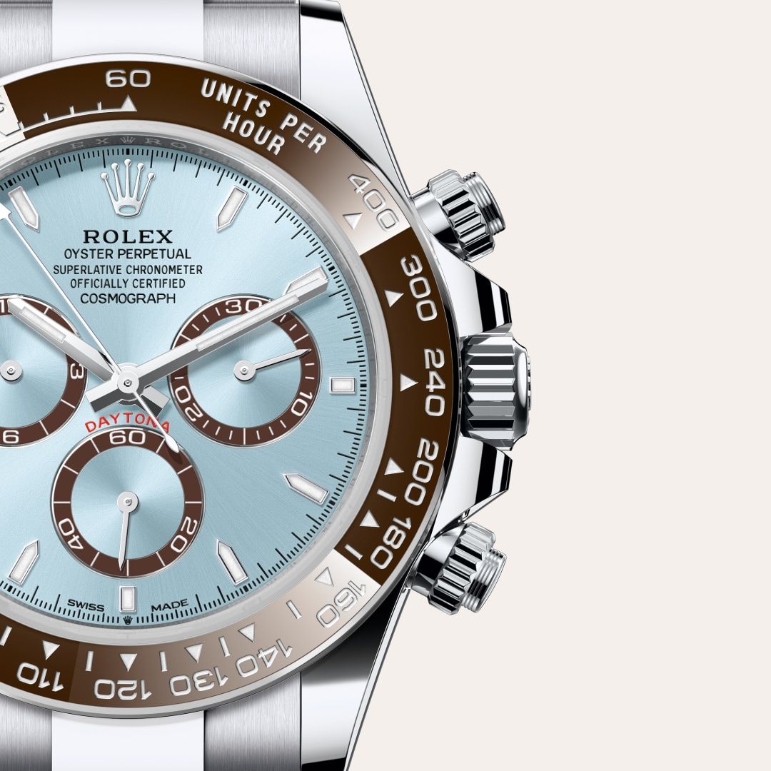 Rolex Cosmograph Daytona Platinum Ice Blue Dial – Premium Watch for Men with Ceramic Ring Professional Racing Heritage Meets Timeless Luxury