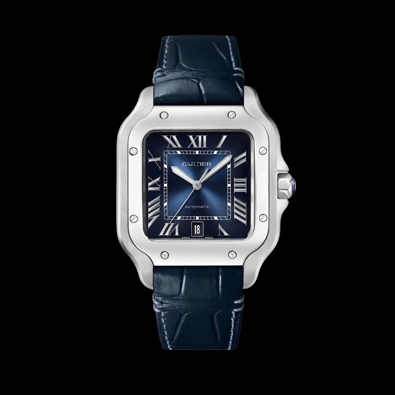 artier Santos Automatic Blue Gradient Dial
