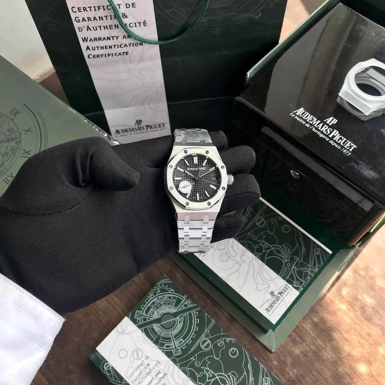 Audemars Piguet Royal Oak OffShore 50 Anniversary Silver Black Dial Swiss ETA Machinery Men’s Watch