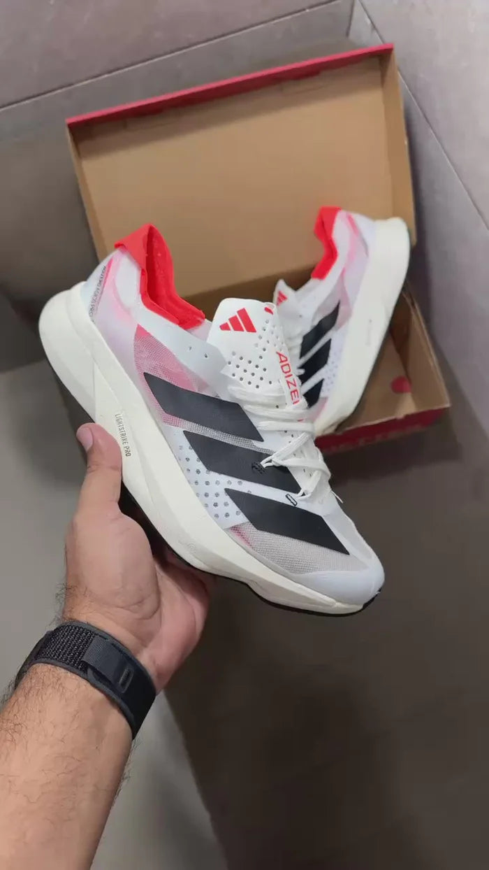 Adidas Adizero Pro 3 White Running Shoes