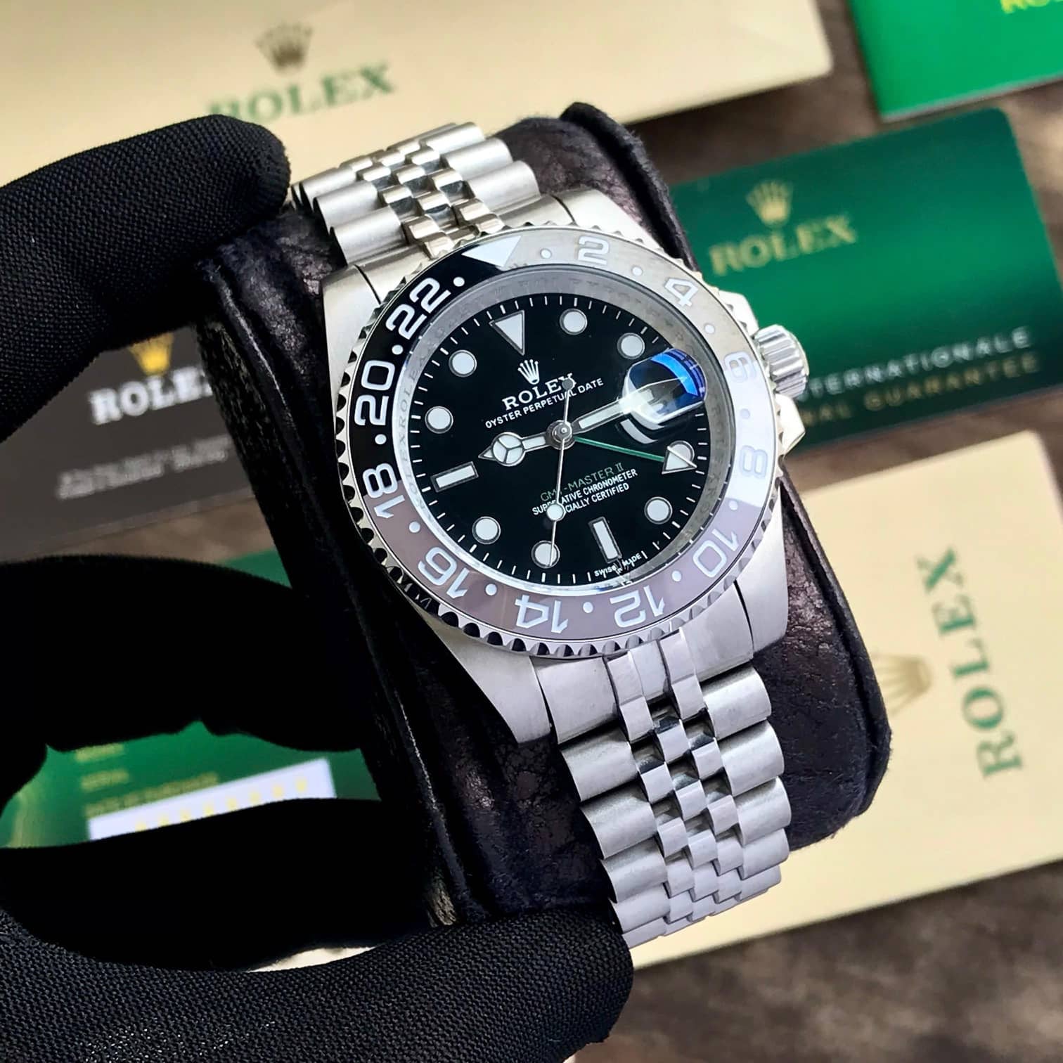 Rolex GMT Master Grey Black Dial Automatic Mens Watch