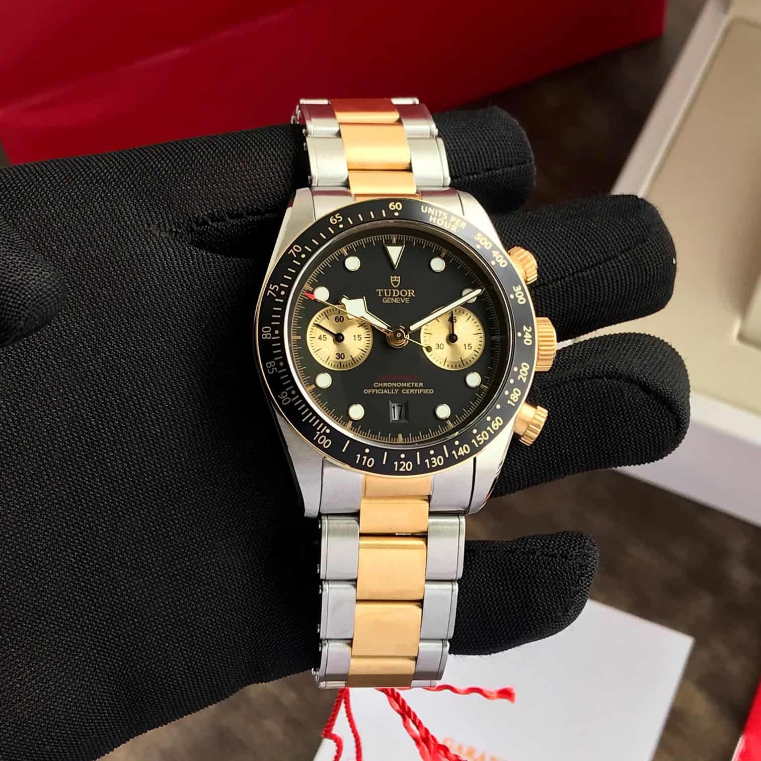 Tudor Black Bay Two Tone Chronograph S&G Swiss ETA Automatic Men’s Watch