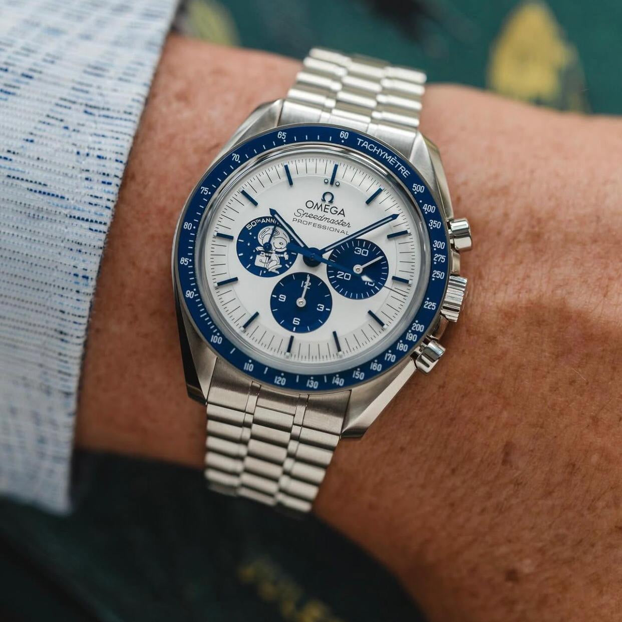 Omega Speedmaster Silver Snoopy Award 50 Anniversary Limited Swiss ETA Automatic Mens Watch