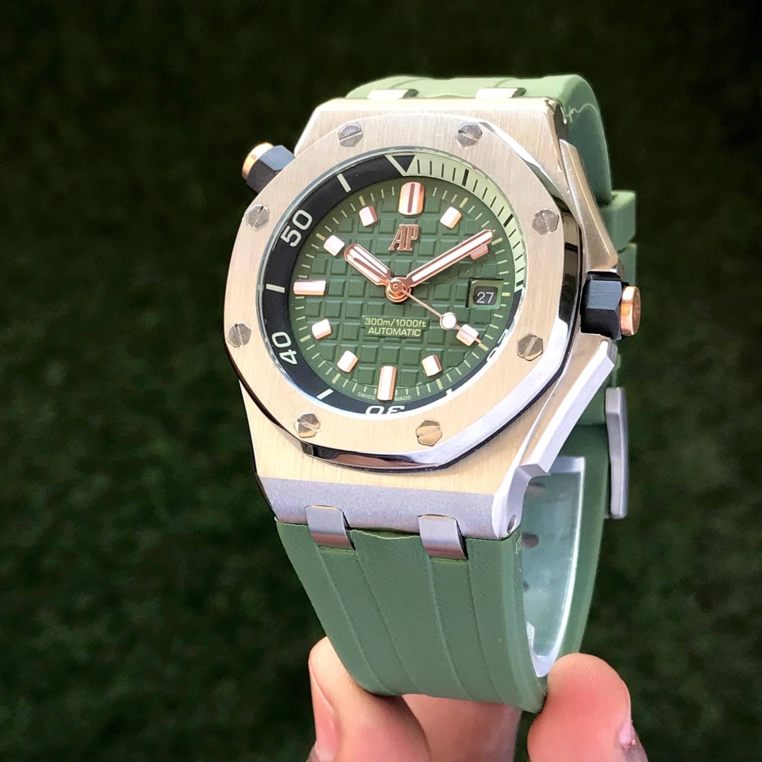Audemars Piguet Royal Oak Offshore Khaki Green Dial Automatic Mens Watch