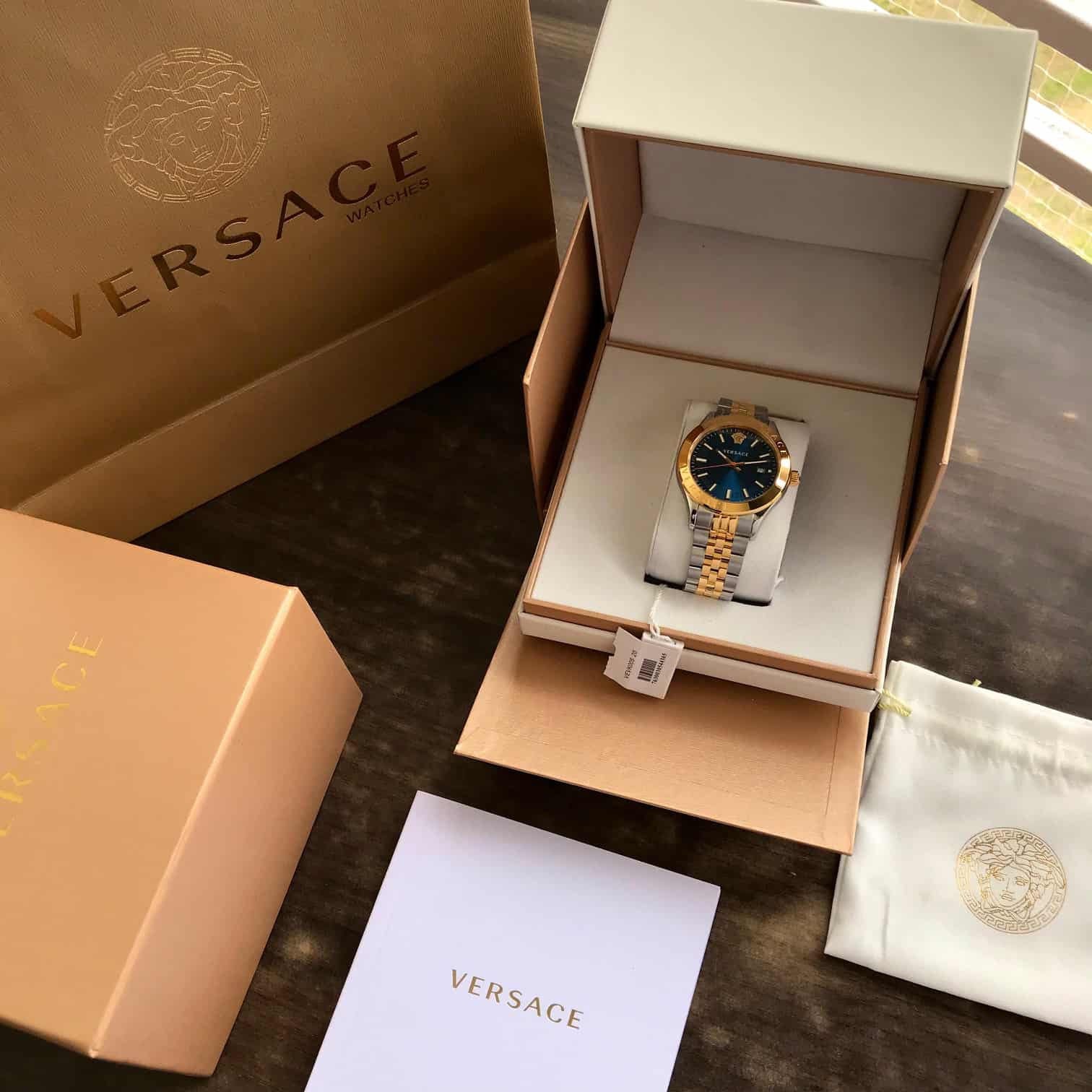 Versace Men’s Blue Analog Stainless Steel Authentic Quality Men’s Watch