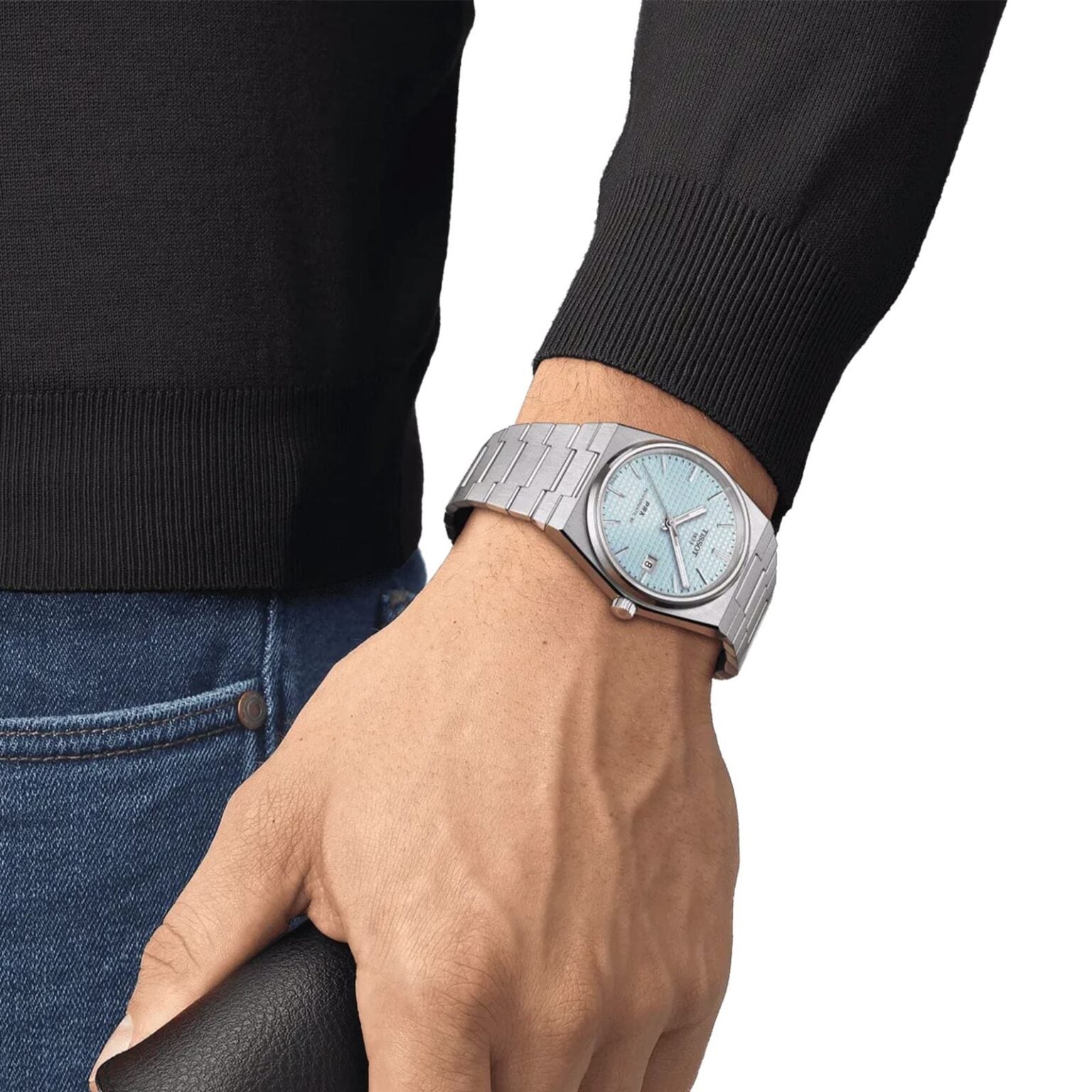 Tissot PRX Poweromatic Steel Ice Blue Tiffany Edition 100% Authentic Mens Watch