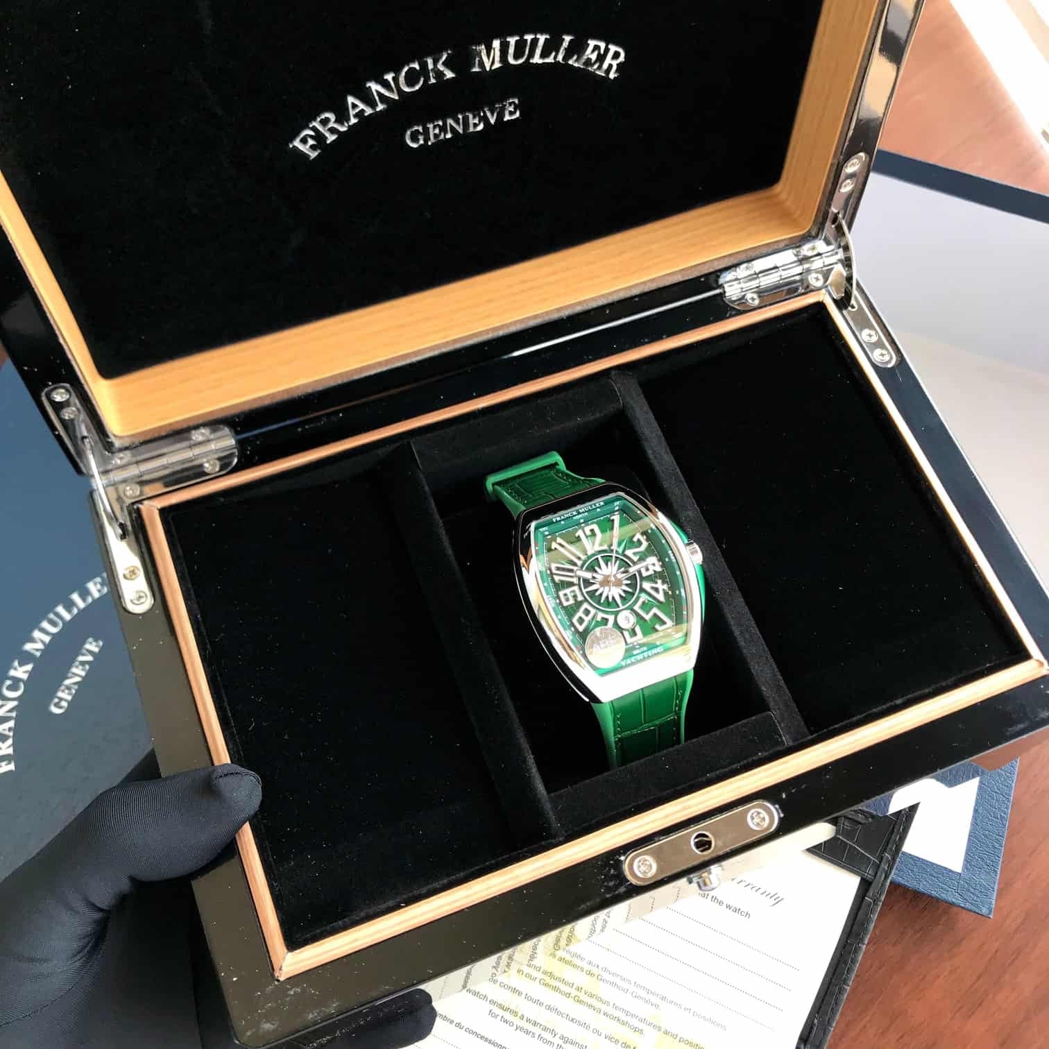 Franck Muller Vanguard V45 Steel Green Swiss ETA Automatic Mens Watch